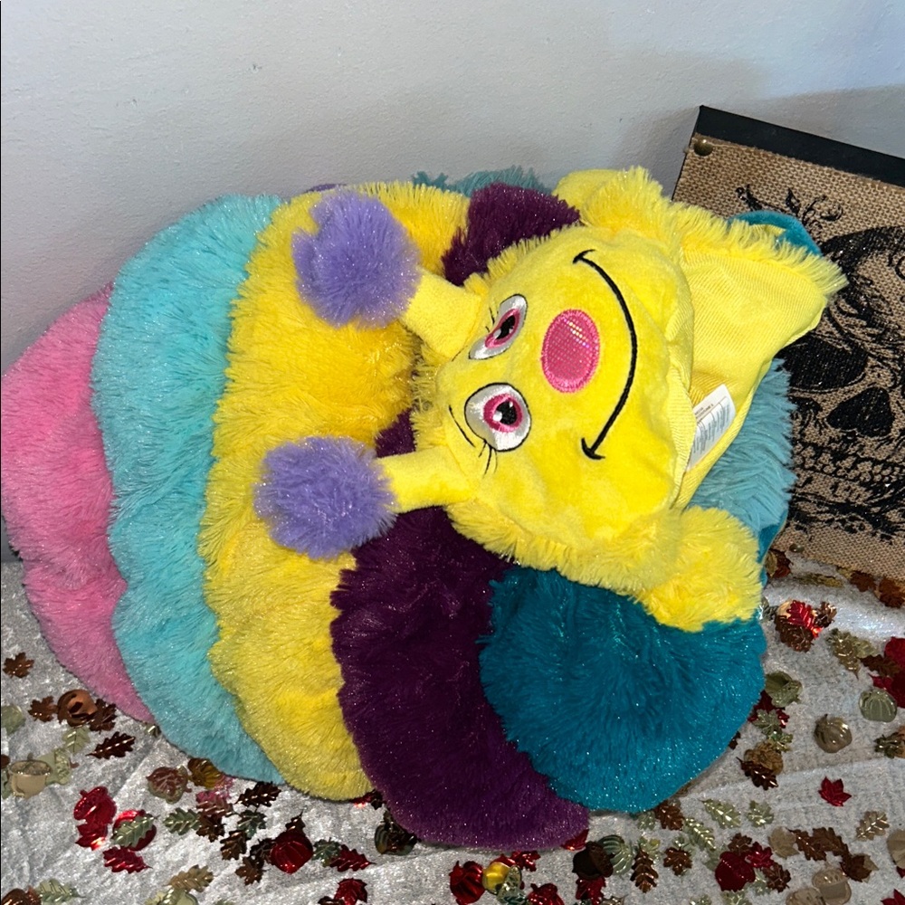 Colorful Plush Caterpillar Dog Costume
